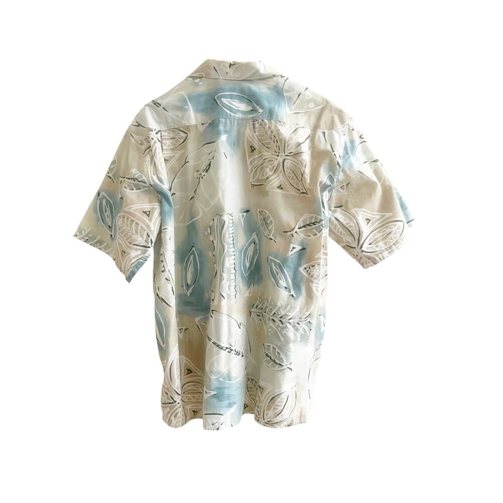 Vintage Hilo Hattie Hawaii Button Shirt Mens Beige Tropical Print L/XL Beachwear - Picture 2 of 8